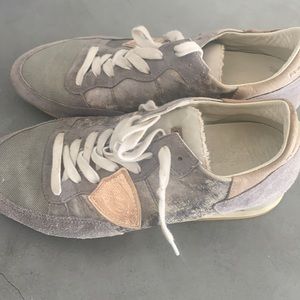 Philippe Model grey sneakers with rose gold